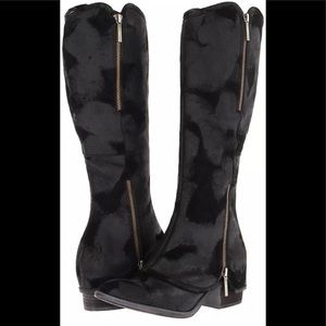 Donald J. Pliner Shiny Black Heeled Boots